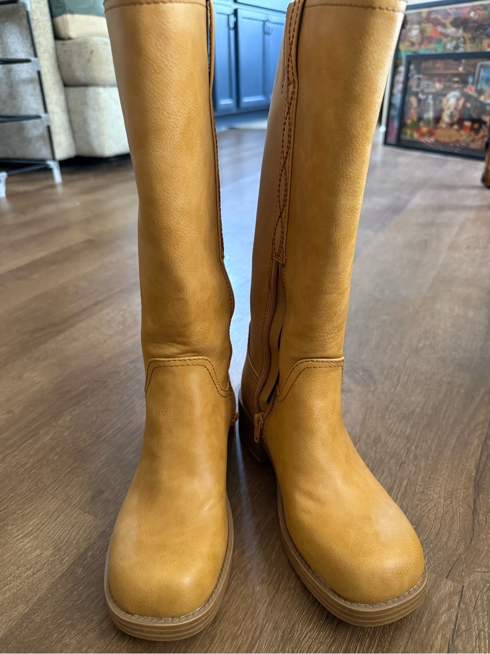No Boundaries Tall Heeled Boots in Tan
